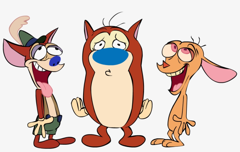 Ren & Stimpy With Friend - Ren And Stimpy And Friends, transparent png download