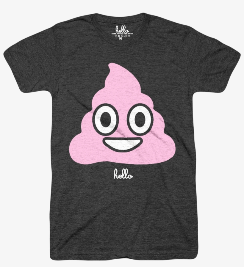 Emoji Poop Black Tri-blend - Cartoon, transparent png download