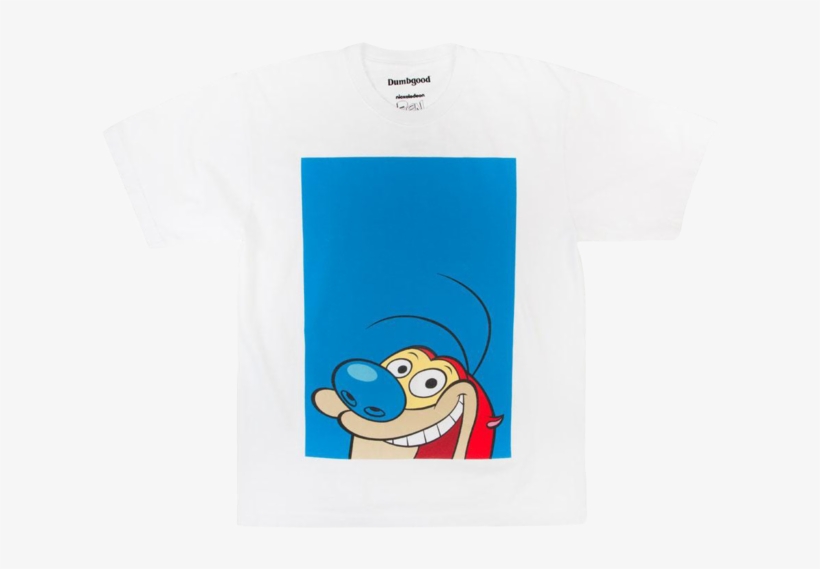 Ss Ren & Stimpy Blue Square - Cartoon, transparent png download