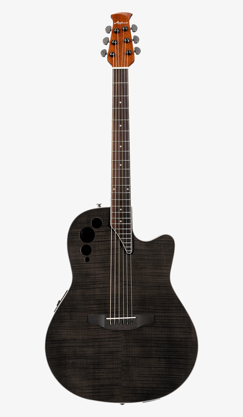 Ovation Applause Elite Plus Transparent Black Flame - 12 String Guitar Ovation, transparent png download