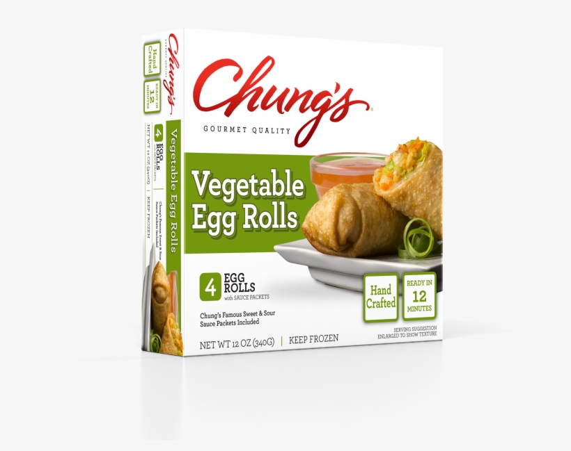 Chung's 4ct Vegetable Egg Rolls - Chungs Egg Rolls, Shrimp - 4 Egg Rolls, 12 Oz, transparent png download