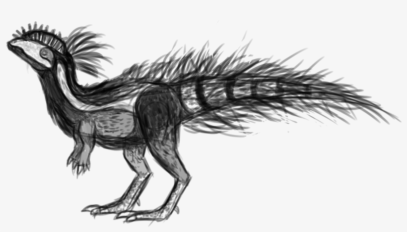 #paleoart Dilophosaurus Is Good Http - Sketch, transparent png download