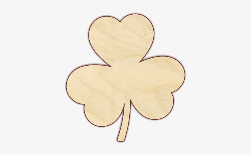 Three Leaf Clover Unfinished 1 4 Birch Plywood Pieces - Shamrock, transparent png download