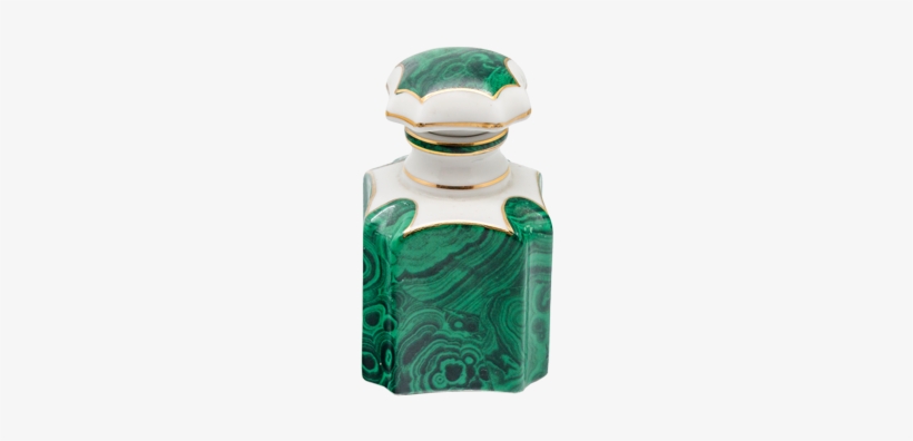 Faux Malachite Perfume Bottle - Figurine, transparent png download