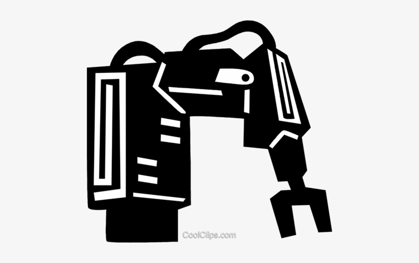 Robotic Arm Royalty Free Vector Clip Art Illustration - Braço Robótico Png Vetor, transparent png download