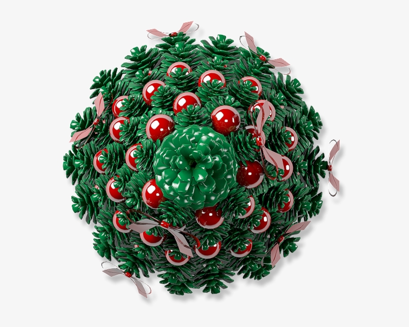 Green Christmas Tree Decoration Vector - Christmas Day, transparent png download