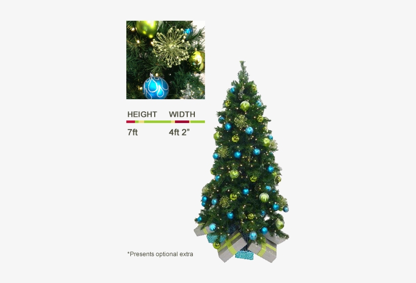 Green And Turquoise - Turquoise And Green Christmas Decorations, transparent png download