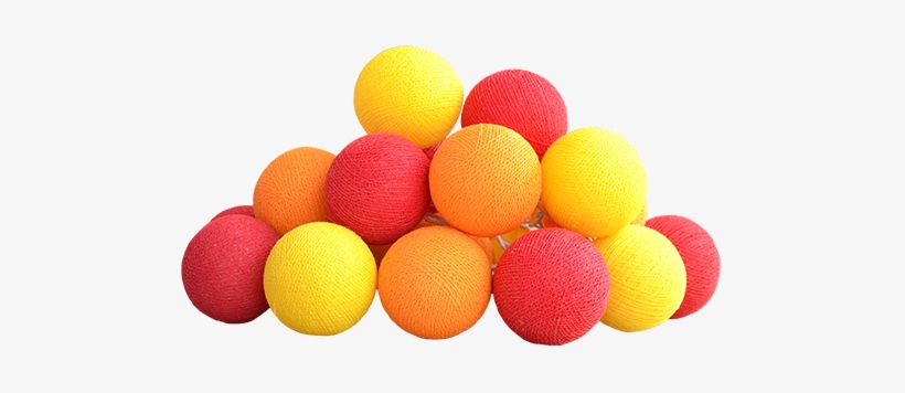 Baumwollkugel Kugellichterkette Fire, Cotton Ball Light - Yellow, transparent png download