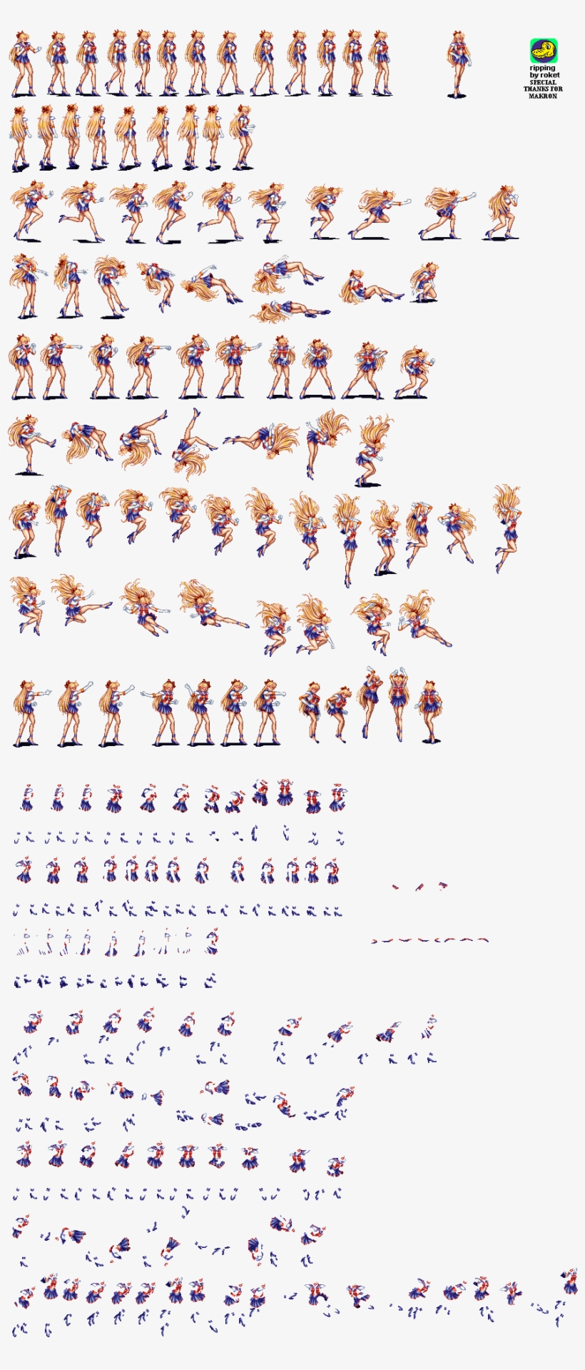 Click For Full Sized Image Sailor V - Sailor V Sprite Sheet, transparent png download