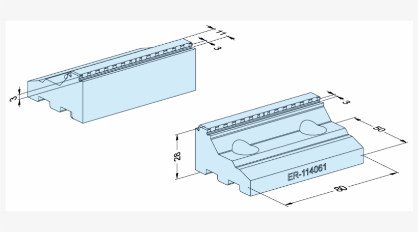 Stamp Jaws 25 Mm For Blank Vise 148 P - Diagram, transparent png download