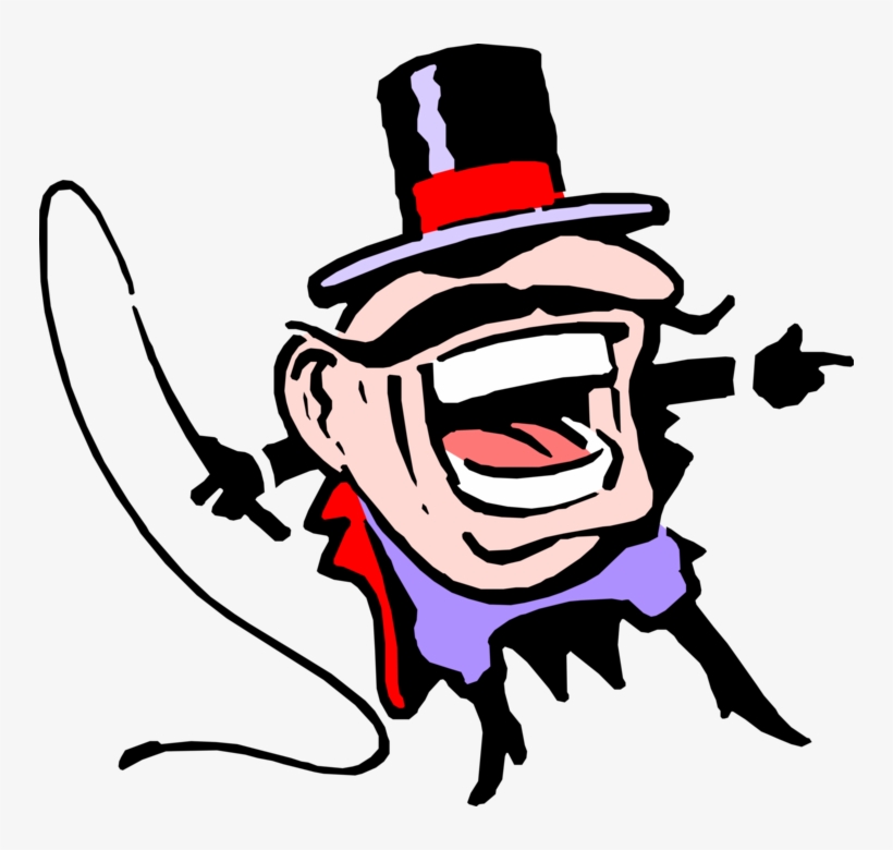 Vector Illustration Of Big Top Circus Master Of Ceremonies - Cartoon Lion Tamer, transparent png download