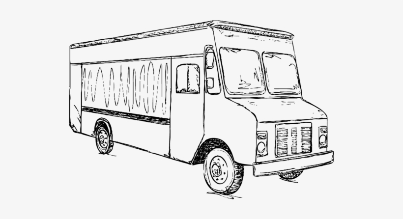 Food Truck-01 - Food Truck Croqui, transparent png download