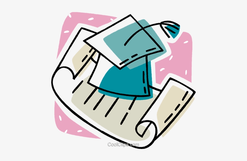 Graduation Cap With A Diploma Royalty Free Vector Clip, transparent png download