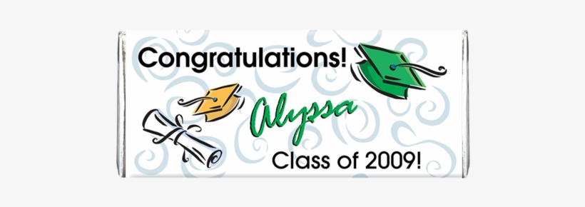 Grad Cap Diploma Swirls Alyssa - Calligraphy, transparent png download