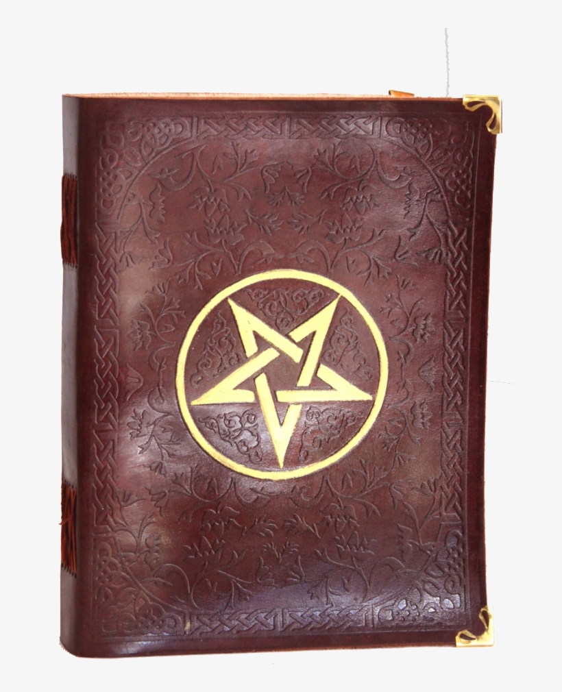 Leather Cover Handmade Paper Writing Book With Gold - Wallet, transparent png download