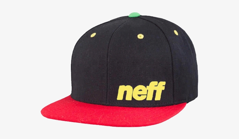 Neff Rasta Daily Cap - Neff Daily Snapback Hat Cap Black Red White, transparent png download