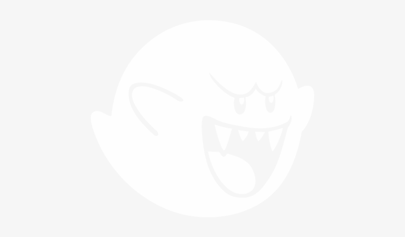 Pegatina Boo Fantasma Mario Bros - Mario Boo Stencil, transparent png download