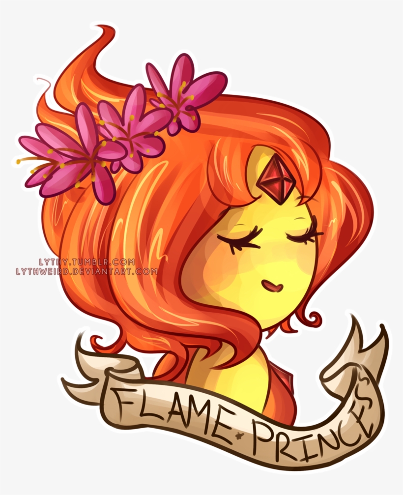Adventure Time With Finn And Jake Images Flower Crown - Princess Slouchy V-neck Flame Princess, transparent png download
