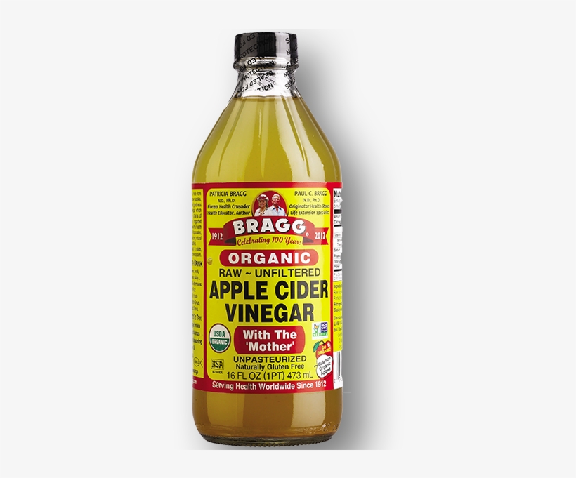 Bragg Organic Raw Unfiltered Apple Cider Vinegar - Bragg Apple Cider Vinegar - Organic - 16 Fl Oz, transparent png download