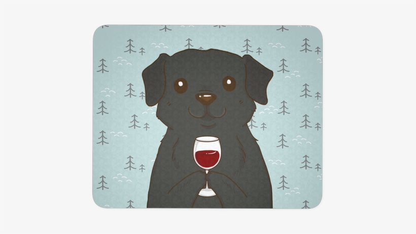 Black Labrador Retriever Drink Wine Mouse Pad, Lab - Dog, transparent png download