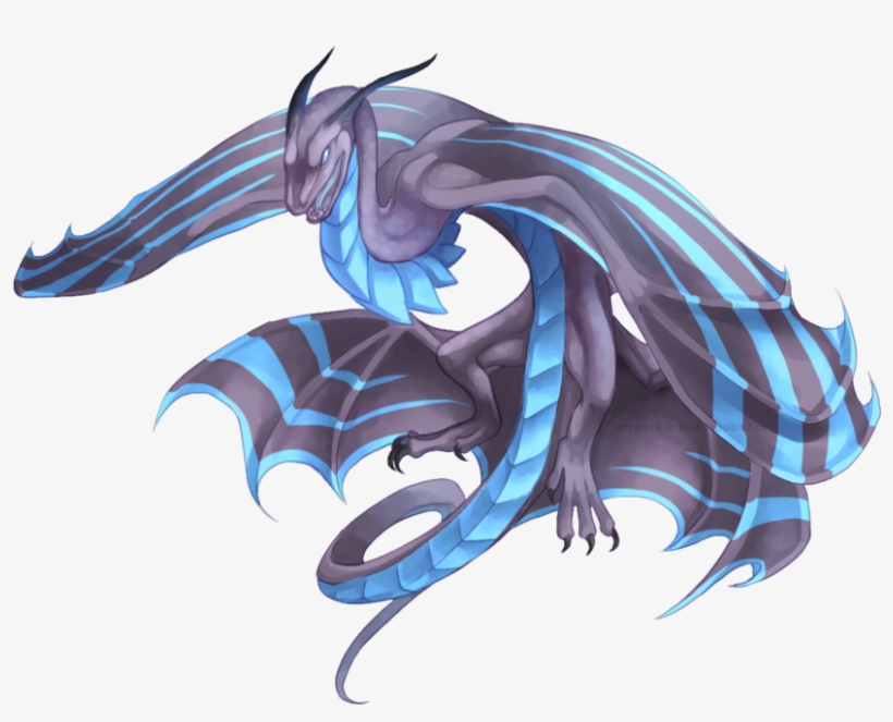 Nhiostrife Wyvern Concept - Dragon Cave Blue Banded Dragon, transparent png download