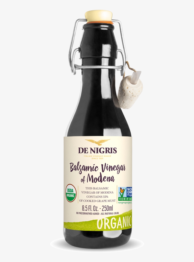 Premium Organic Balsamic Vinegar Of Modena - De Nigris Vinegar, Organic, Apple Cider, Raw Unfiltered,, transparent png download