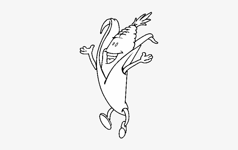 Desenho De Espiga De Milho Alegre Para Colorir - Cachapa Dibujos Para Colorear, transparent png download
