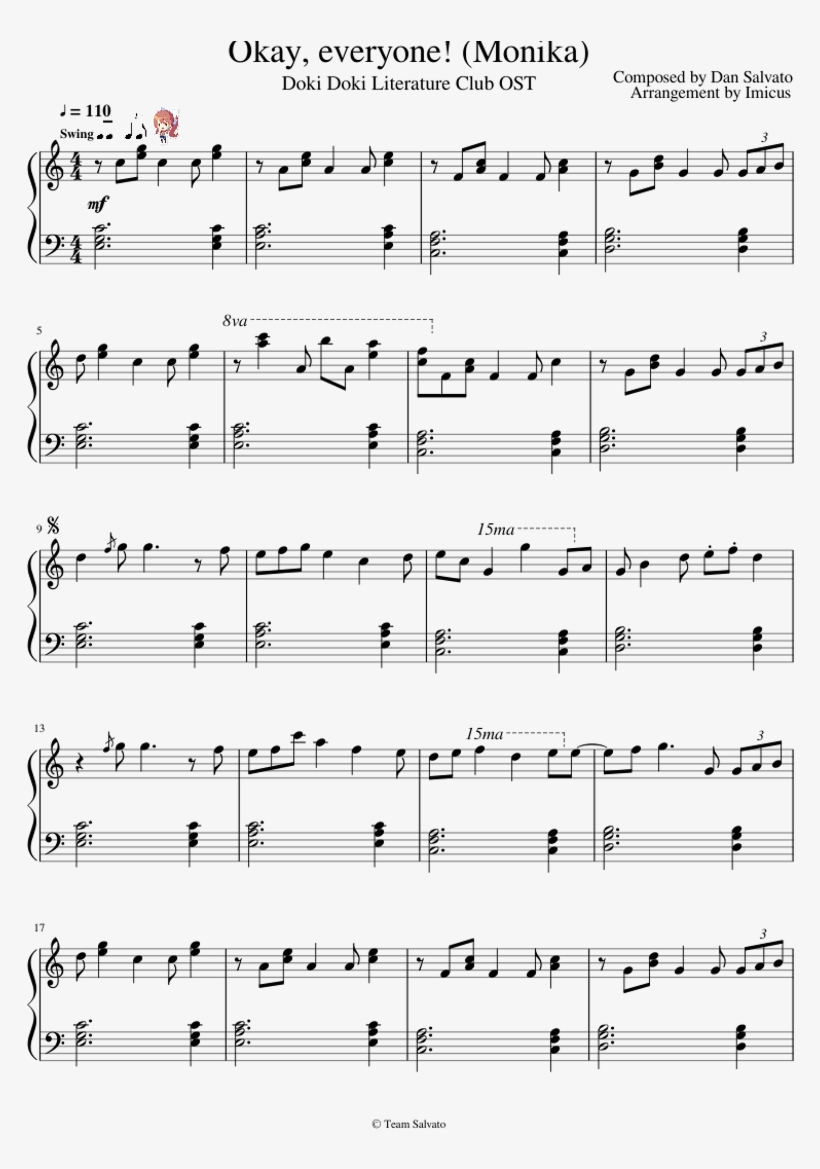 Doki Doki Literature Club Ost - Outlast Someone Playing Piano, transparent png download
