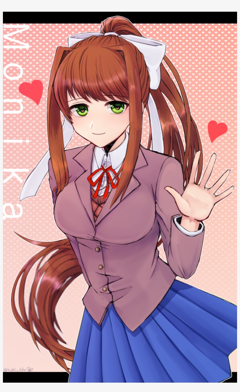 @kmi-ojoi,monika ,doki Doki - Anime, transparent png download