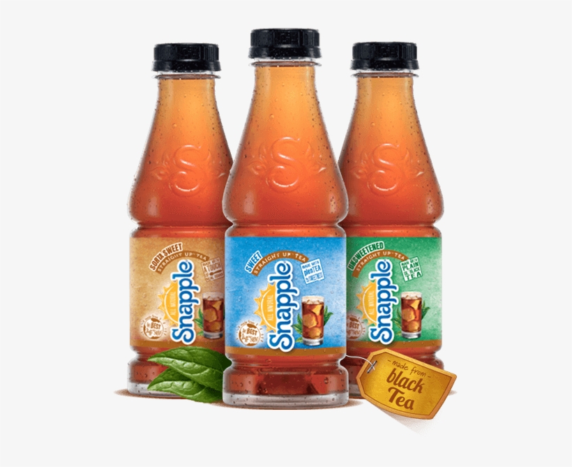 Free Snapple Straight Up Tea - Snapple Tea Plastic Bottle, transparent png download