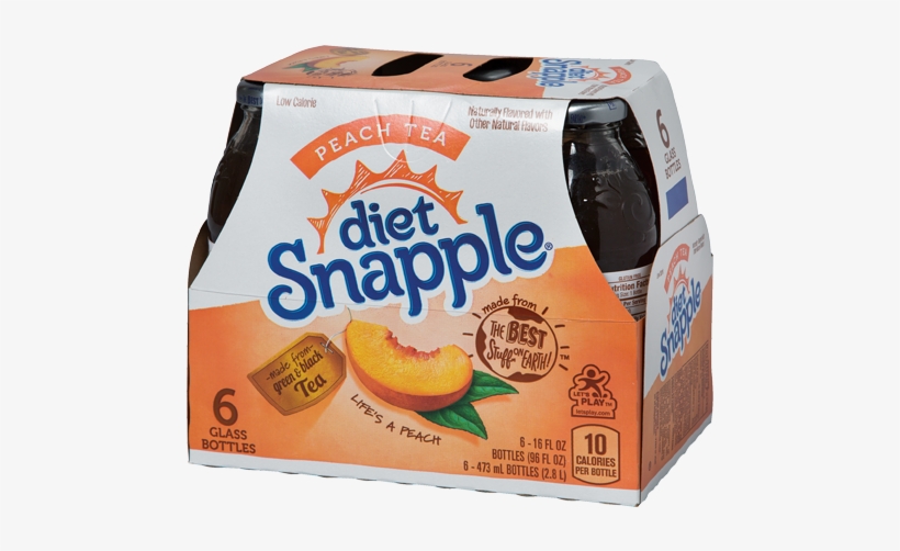 8764-009 2018 Grilling Microsite Content Update [product - Diet Snapple Peach Tea, 16 Fl Oz Glass Bottles, 6 Pack, transparent png download