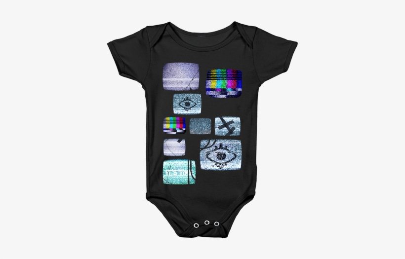 Static Tv Set Baby Onesy - Static Tv Shirt, transparent png download