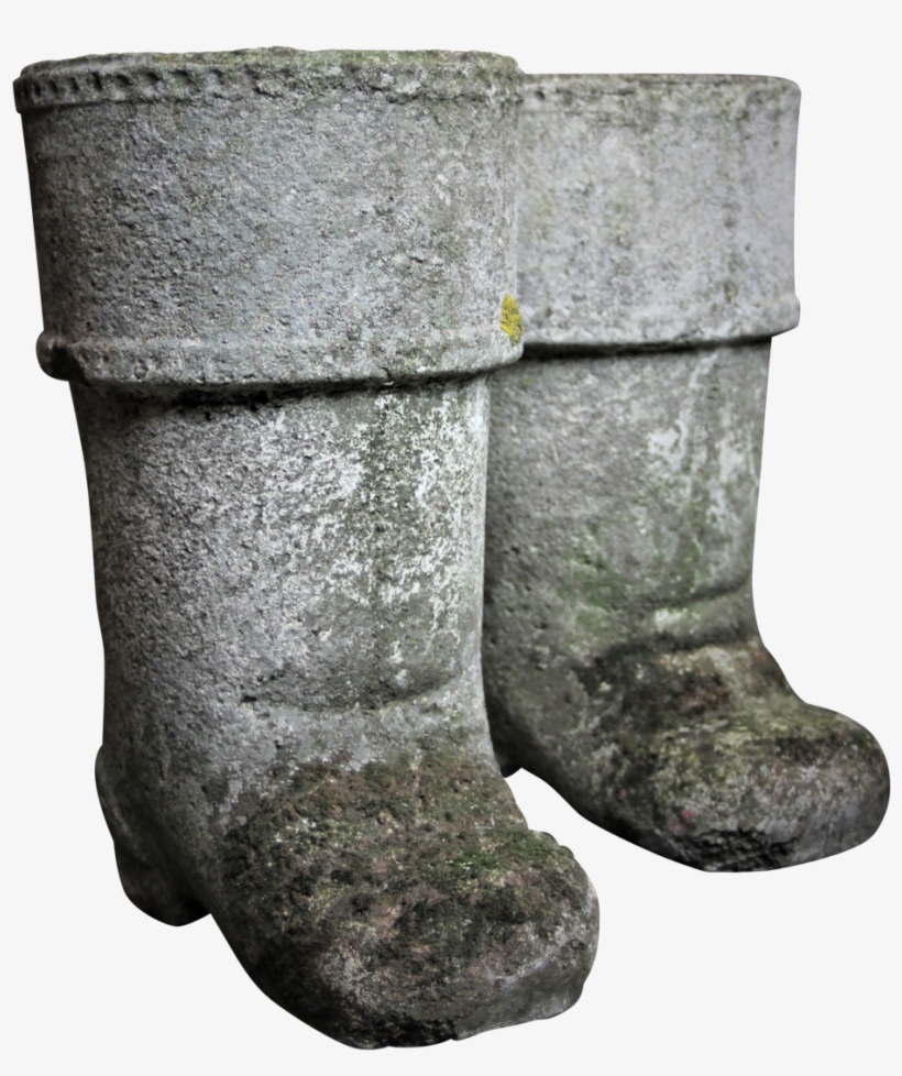 Pair Of Composite Boot Planters - Motorcycle Boot, transparent png download