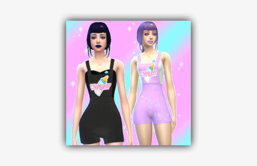Crybaby Overalls - Girl, transparent png download