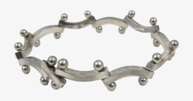 Modernistic Bridge And Ball Hinged Link Sterling Silver, transparent png download