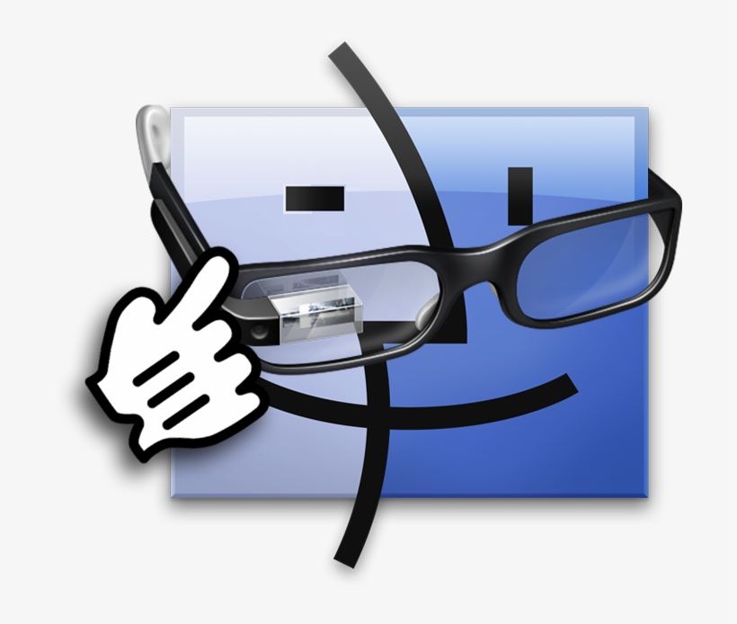 “ Finder Showing Off Wearing A Pair Of Google Glass - Communication, transparent png download