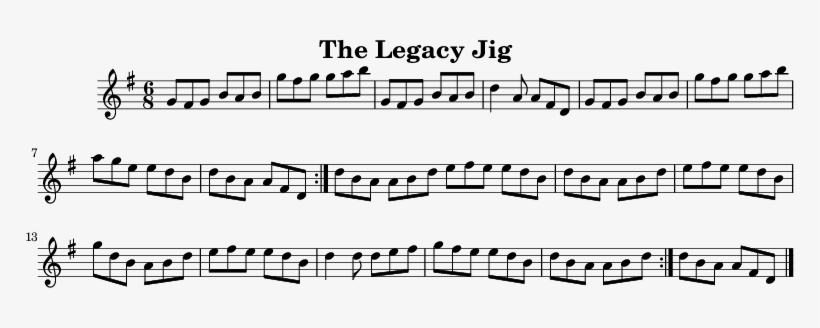 The Legacy Jig M - Violin Sheet Music Bruckner Symphony No 7 2nd Movement, transparent png download