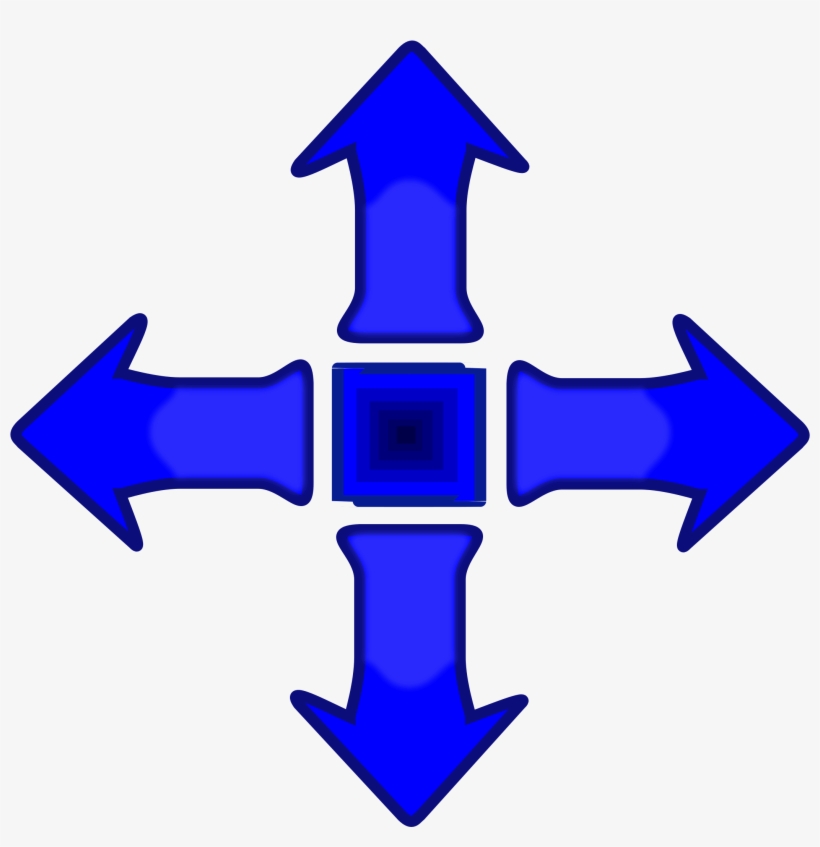 Arrow Keys Computer Icons Button Diagram - 4 Sided Arrow Png, transparent png download