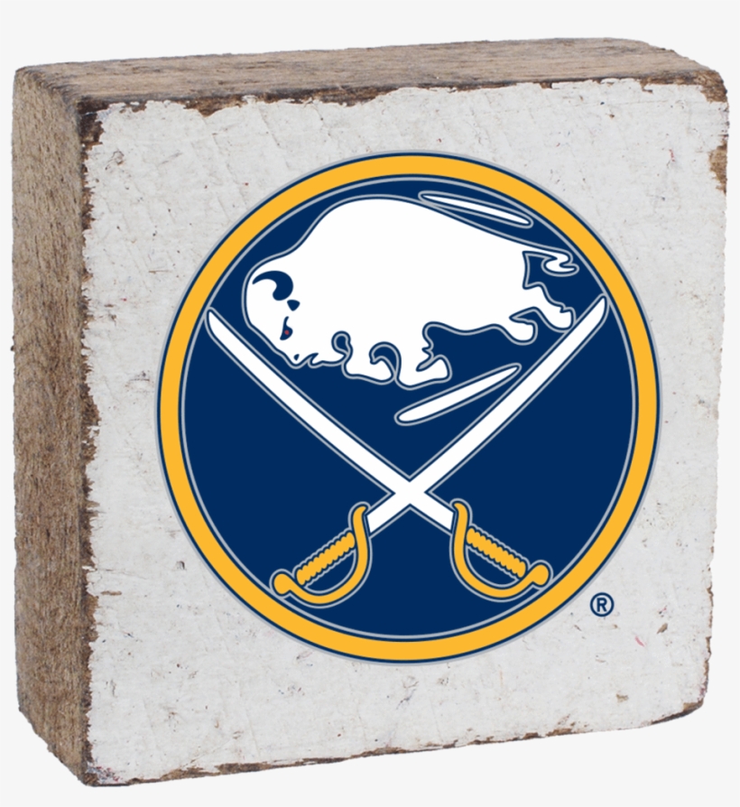 Buffalo Sabres Rustic Block - Buffalo Sabres Yellow Logo, transparent png download
