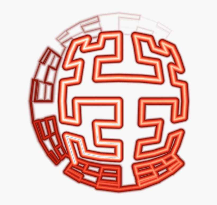 Hilbert Cubed Sphere - Tubes Texture Gloows Png, transparent png download