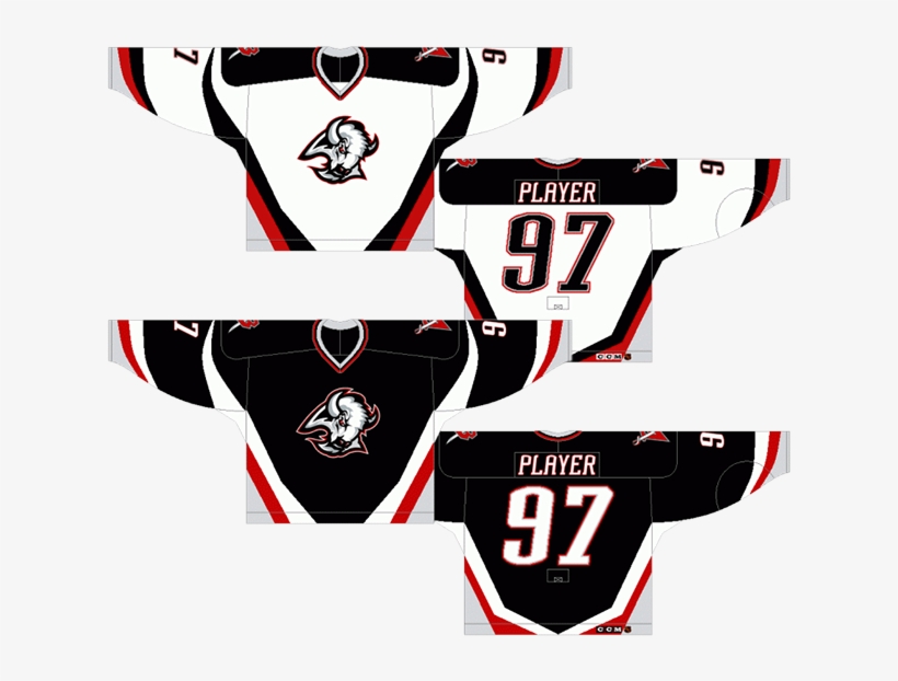Back To The Mad-cow Disease Logo Era For Buffalo, But - Sabres Red And Black Jersey, transparent png download