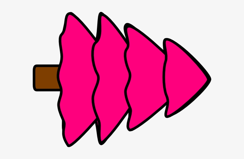 Large 4 Layer Pink Fir Tree Svg Clip Arts 600 X 455, transparent png download