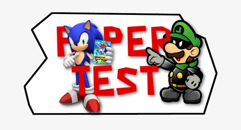 9 Logo Papertest Soniclostworld - Super Paper Mario Mr, transparent png download