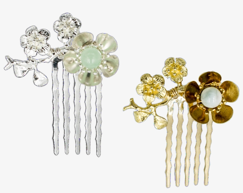 Plum Blossom Hair Combs, transparent png download