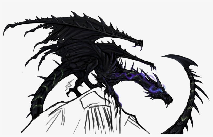 Black Dragon Dragon Monster Shadow Monster Atropagrimm - Dragon, transparent png download