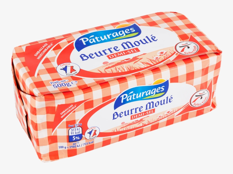 0251 Beurre Demi-sel Pm 500g Paturages - Bread, transparent png download