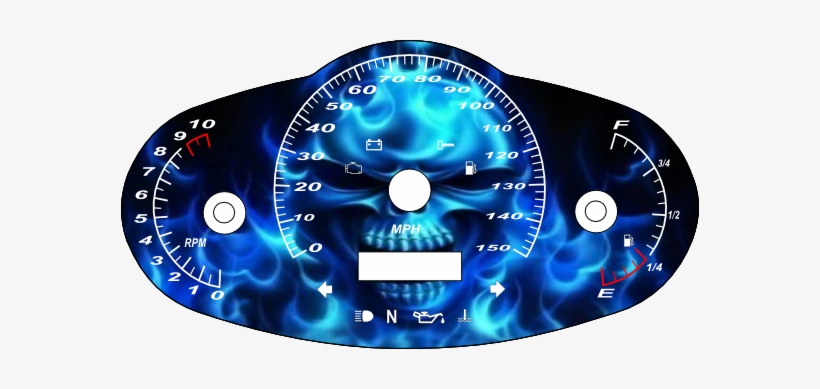 Vrod Blue Flame Skull - New Faceplate V Rod, transparent png download