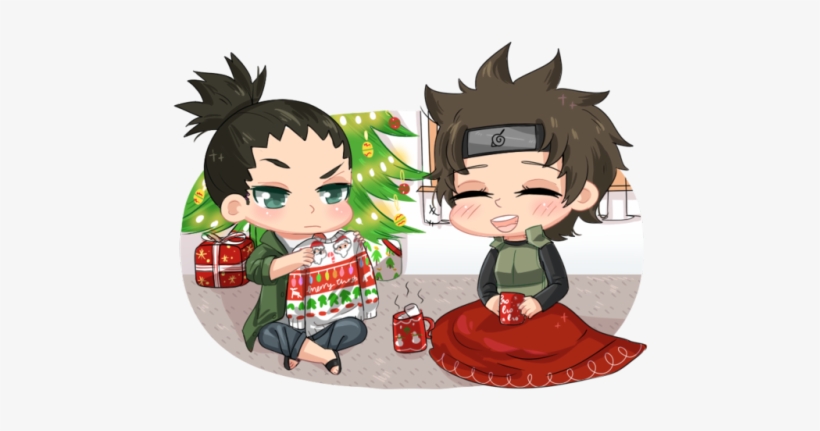 #merry Xmas#anime#chibi - Mirai And Shikadai, transparent png download