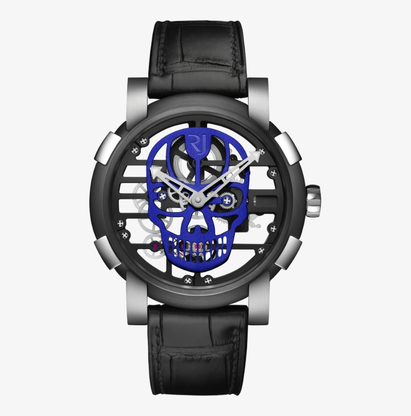 Romain Jerome Skylab 38 Metal Blue Skull - Hyt Skull Transparent Watch, transparent png download