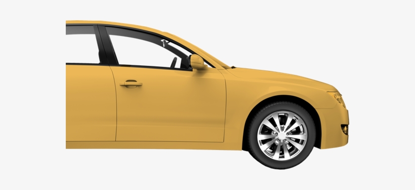 Yellow Car With No Background - Véhicule Berline, transparent png download